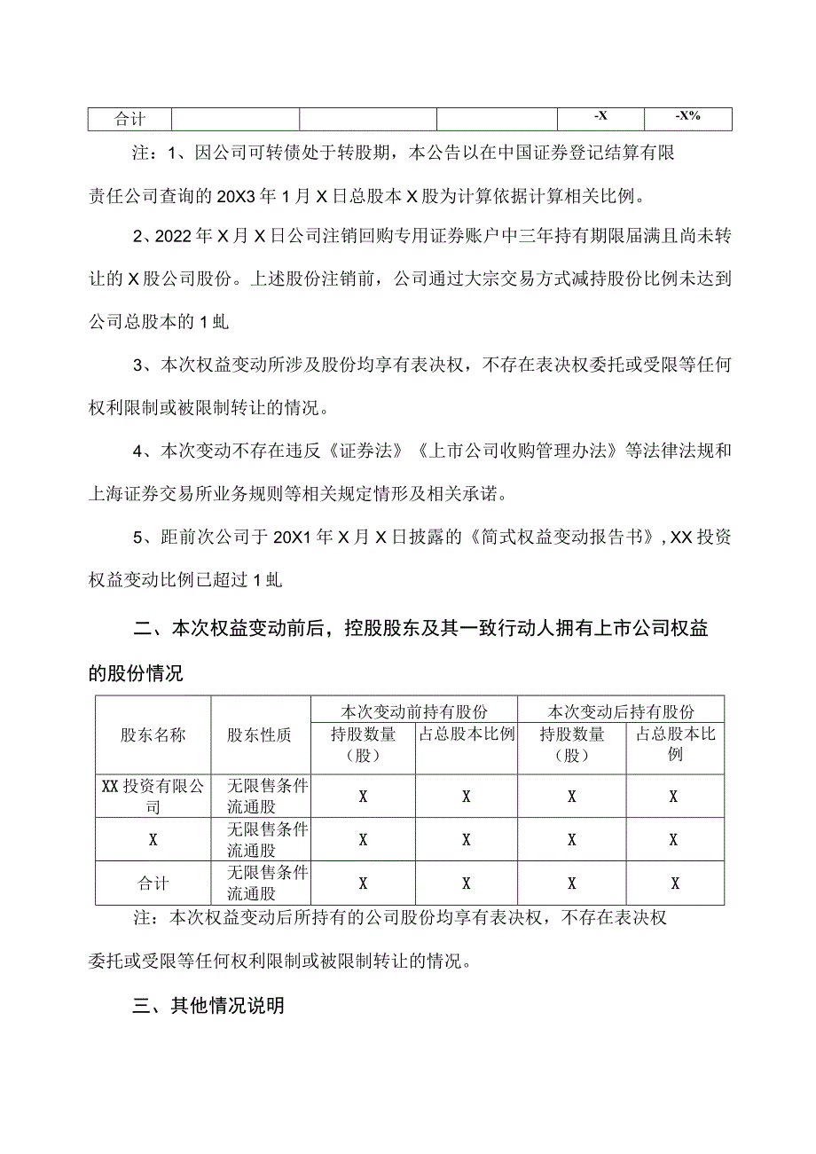 XX学校股份有限公司关于控股股东权益变动超过1%的提示性公告.docx_第2页