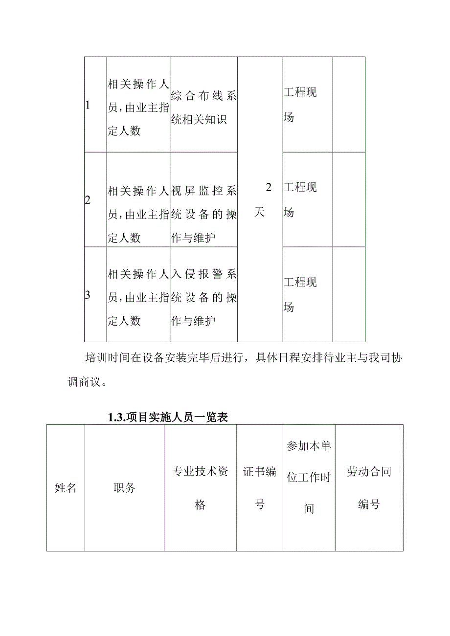 艺术中心智能信息系统集成项目工程技术服务技术培训售后服务的内容和措施.docx_第2页