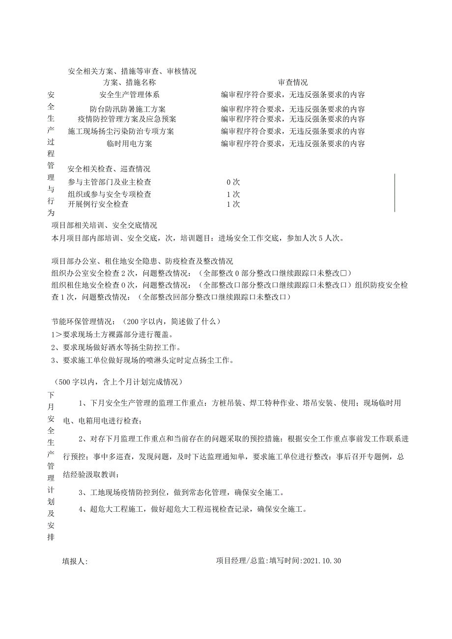 建筑工程项目安全月报.docx_第2页