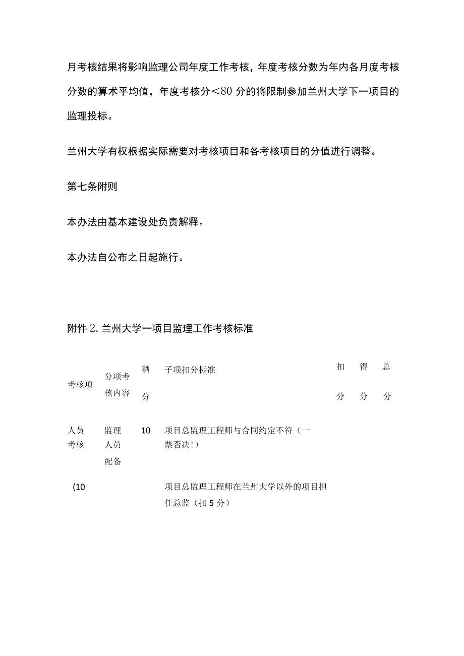 高校基建施工监理工作考核办法[全].docx_第3页