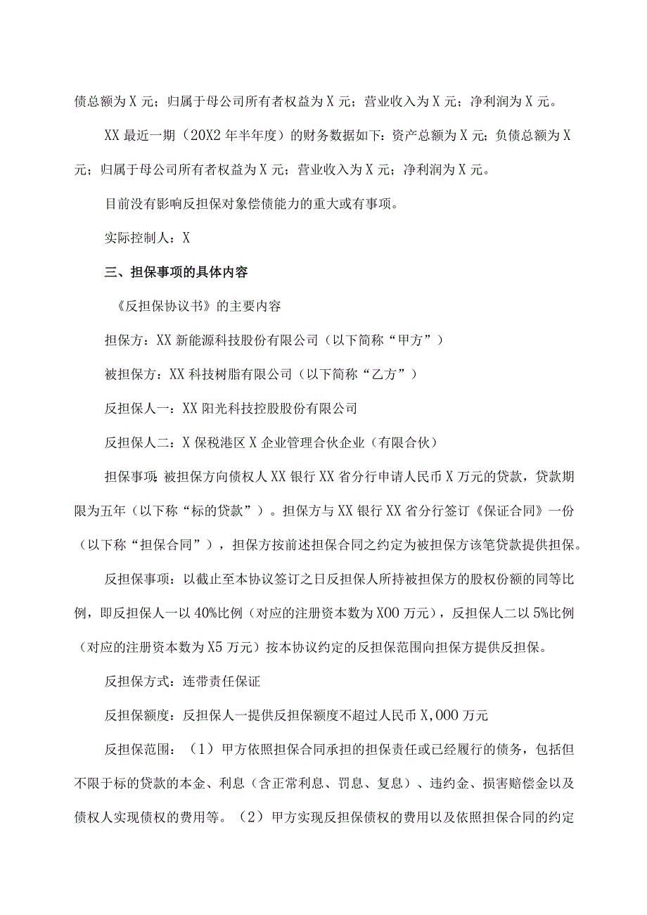 XX阳光科技控股股份有限公司关于对外提供反担保的进展公告.docx_第3页