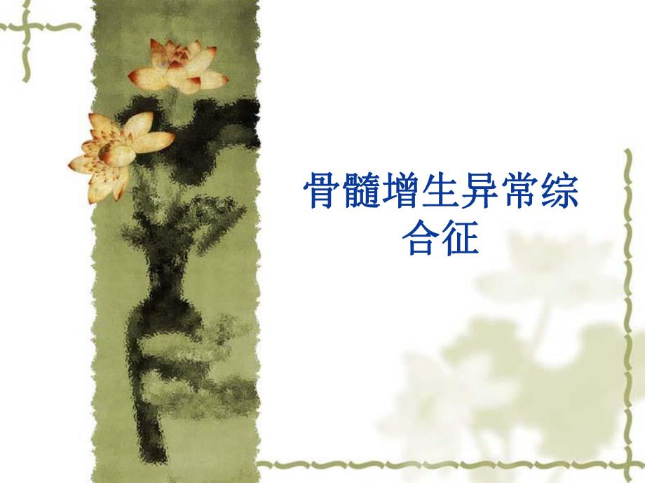 骨髓增生异常综合征.ppt_第1页