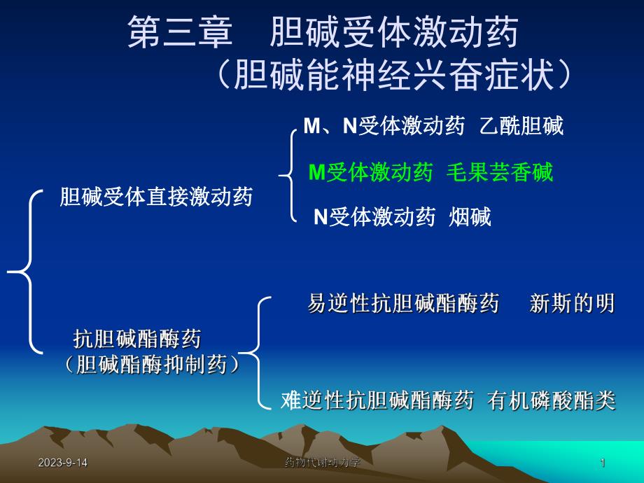 西医药理学第3章胆碱受体激动药.ppt_第1页