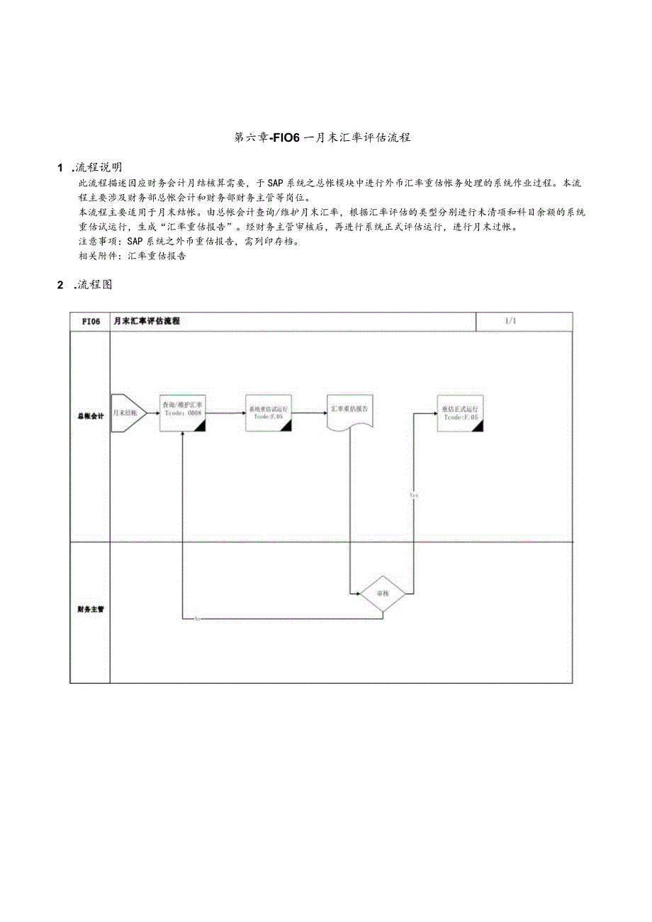 第 六 章 - F I 0 6 _ 月 末 汇 率 评 估 流 程.docx_第1页