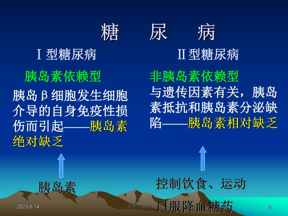 西医药理学第二十六章第二节糖尿病.ppt_第2页