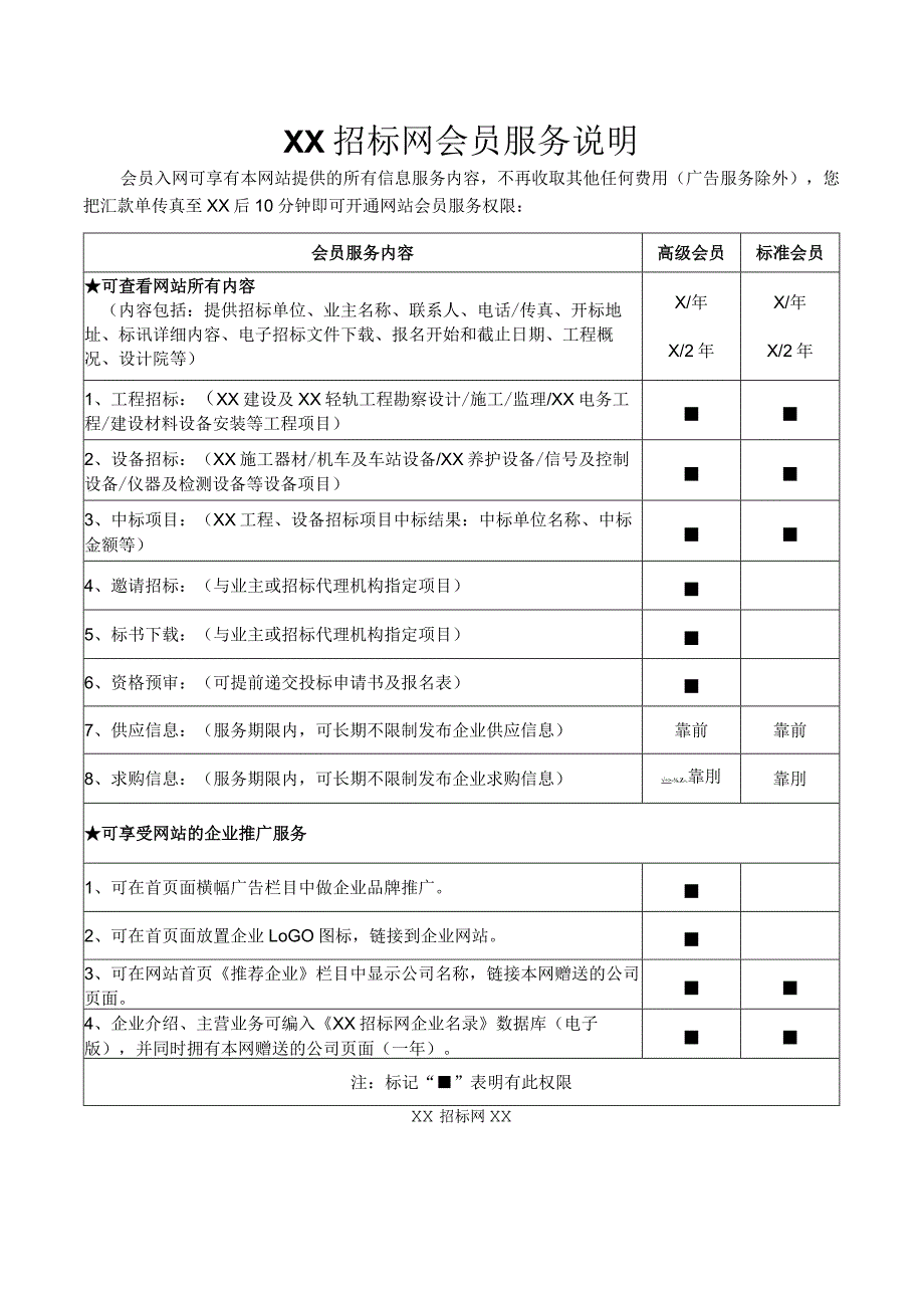 XX招标网会员服务说明(202X年).docx_第1页