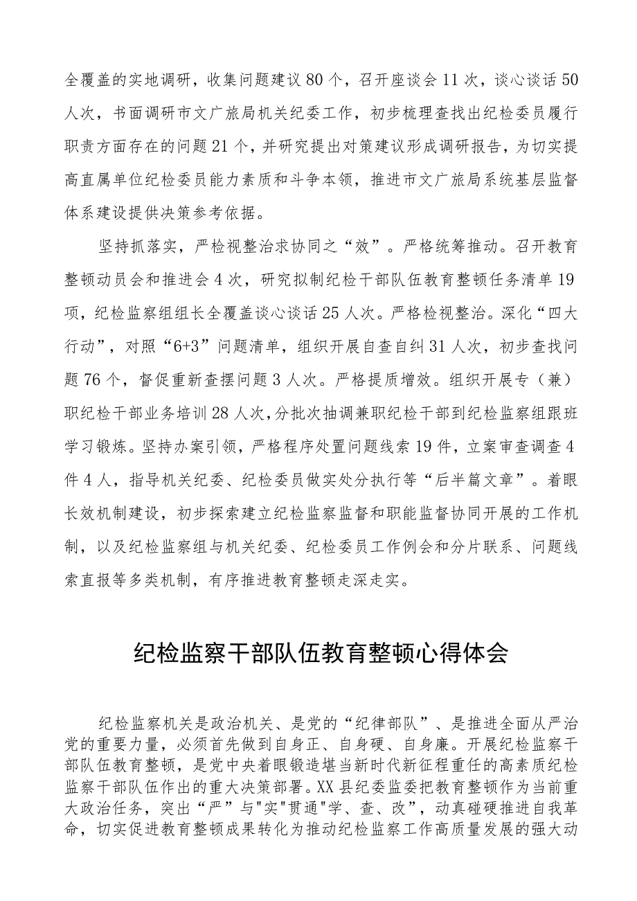 (7篇)纪委委员关于纪检监察干部队伍教育整顿研讨发言稿.docx_第2页