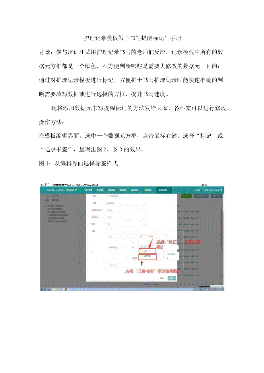 护理记录模板做“书写提醒标记”手册.docx_第1页