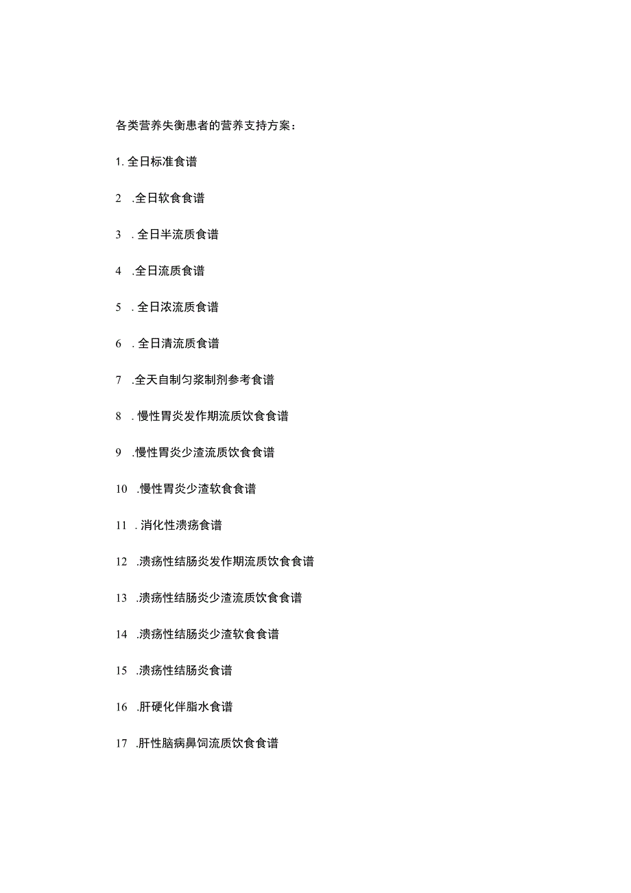 各类营养失衡患者的营养支持方案..docx_第1页