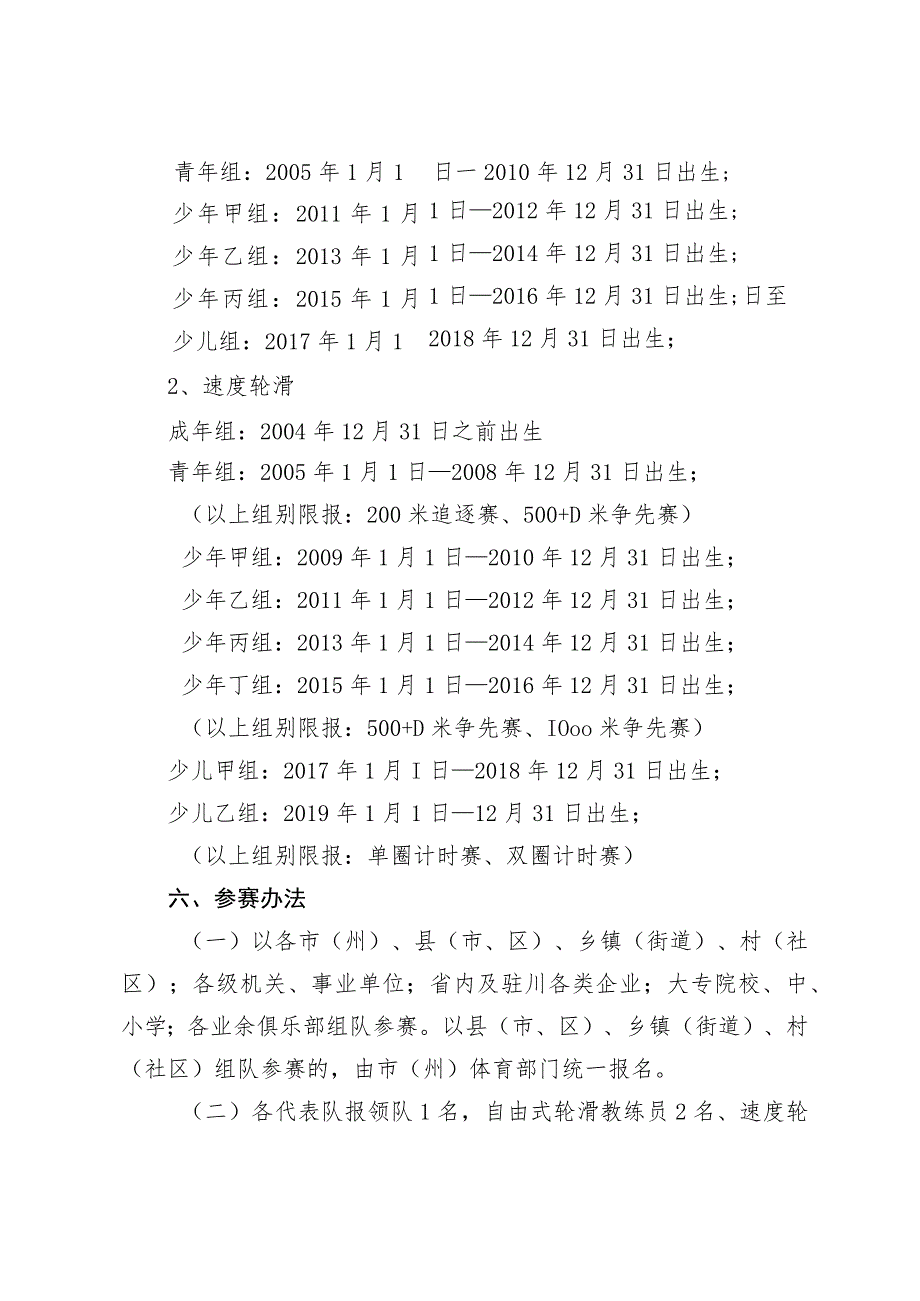 四川省第四届全民健身运动会轮滑比赛竞赛规程.docx_第3页