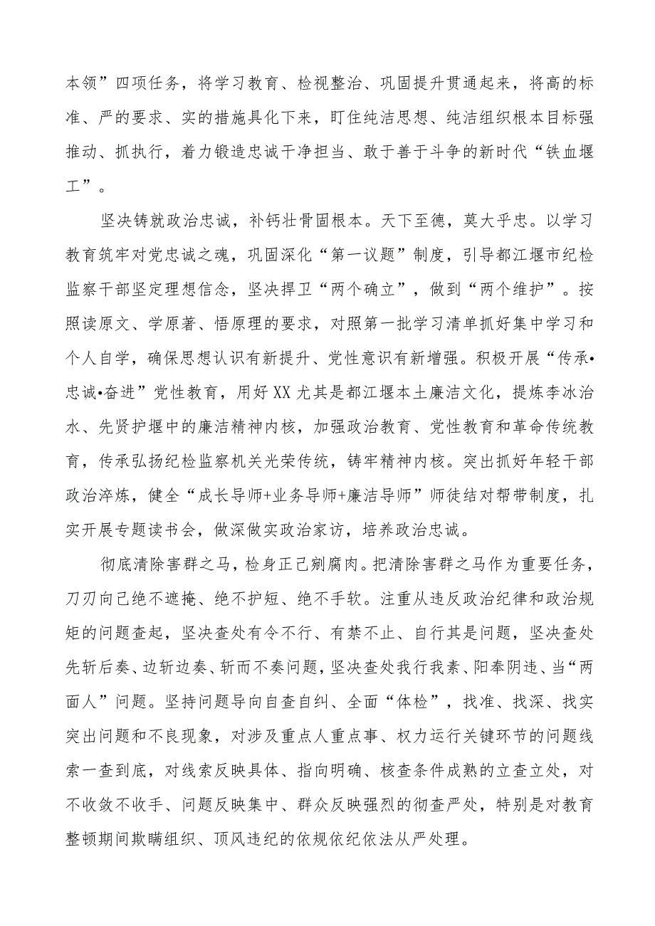 (7篇)纪委书记关于2023年全国纪检监察干部队伍教育整顿的心得体会.docx_第3页