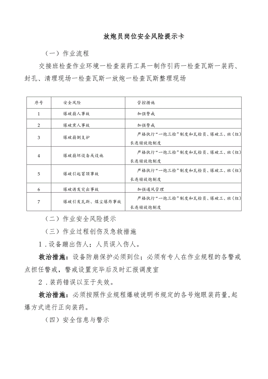 放炮员岗位安全风险提示卡.docx_第1页