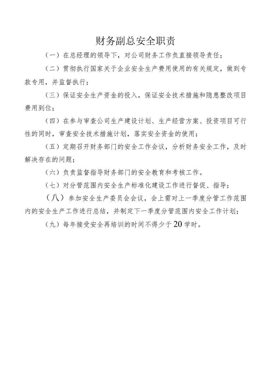 财务副总安全职责.docx_第1页