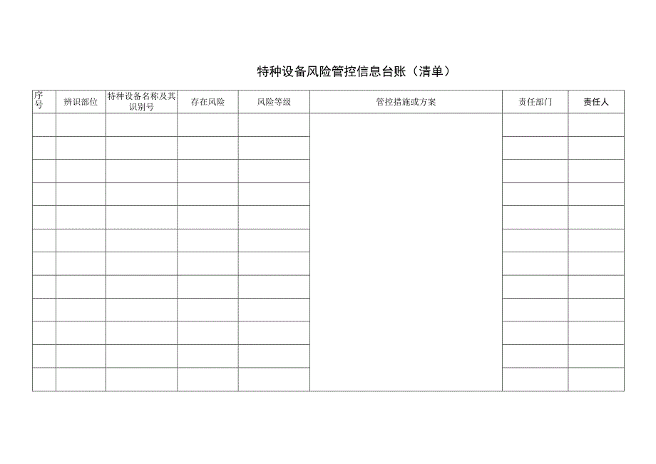 特种设备风险管控信息台账（清单）.docx_第1页