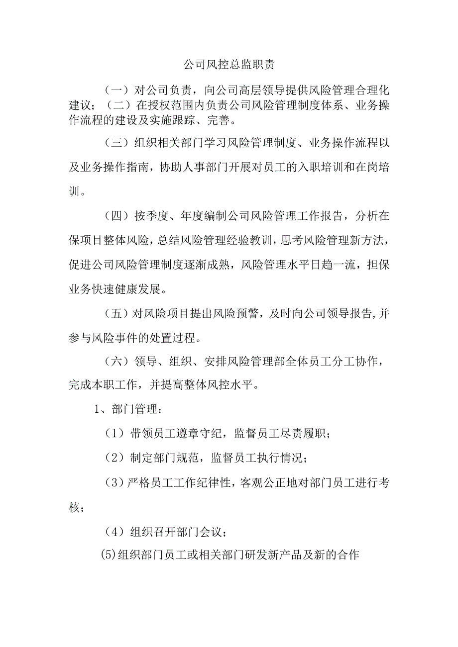 公司风控总监职责.docx_第1页