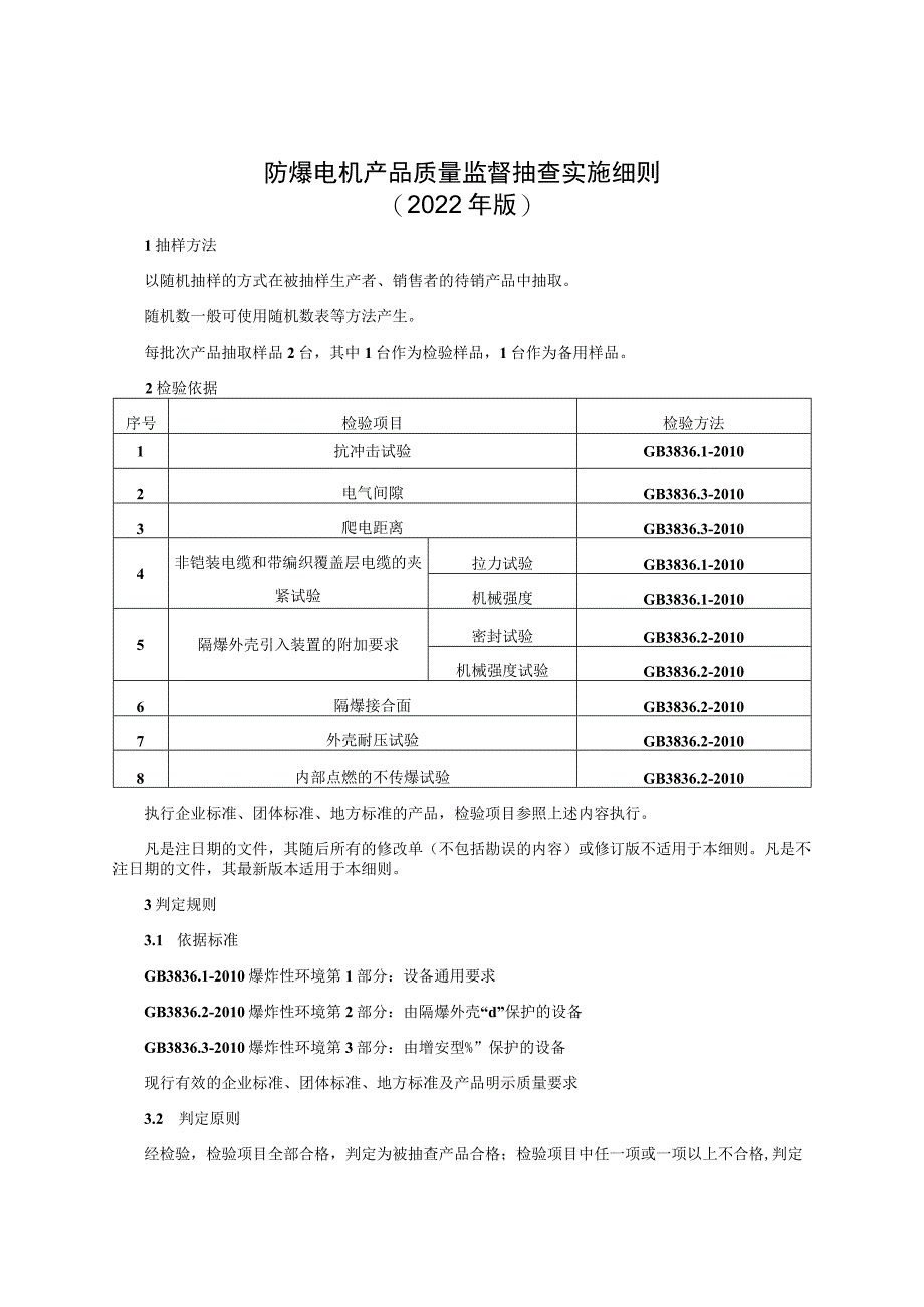 防爆电机产品质量监督抽查实施细则（2022年版）.docx_第1页