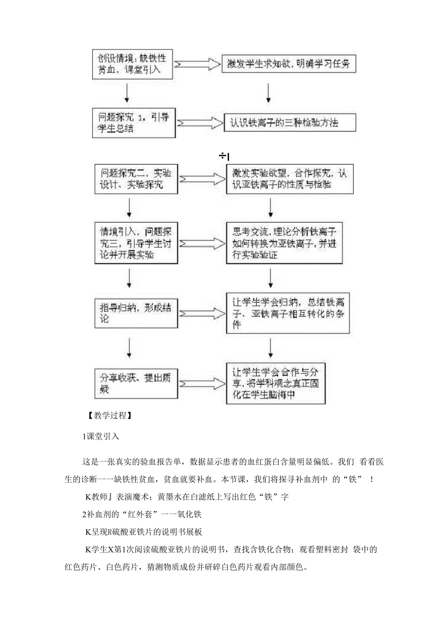 “铁离子、亚铁离子的性质与转化”教学设计.docx_第3页