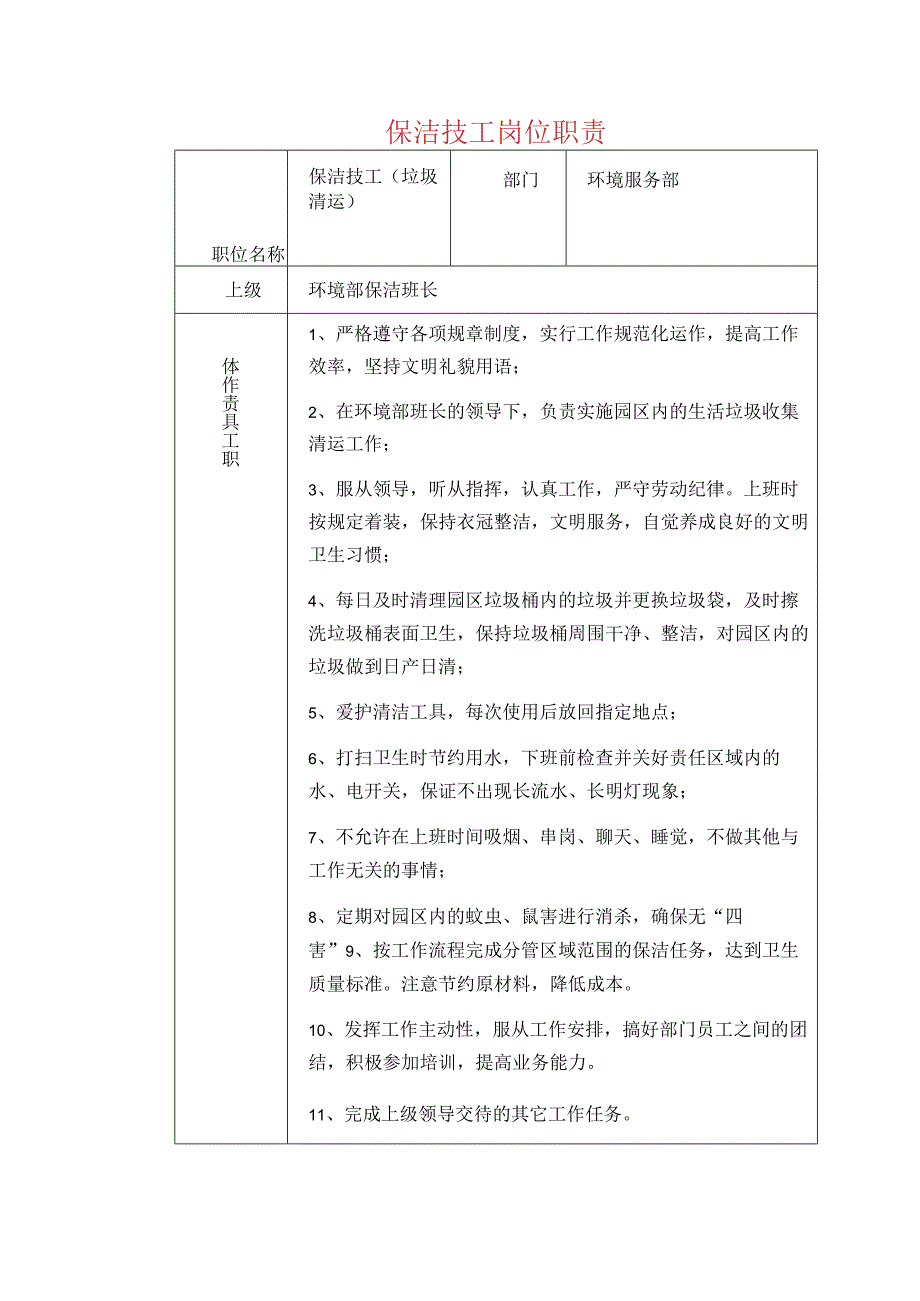 保洁技工岗位职责.docx_第1页