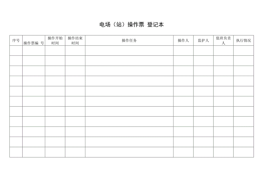 电场变电站操作票登记簿.docx_第2页