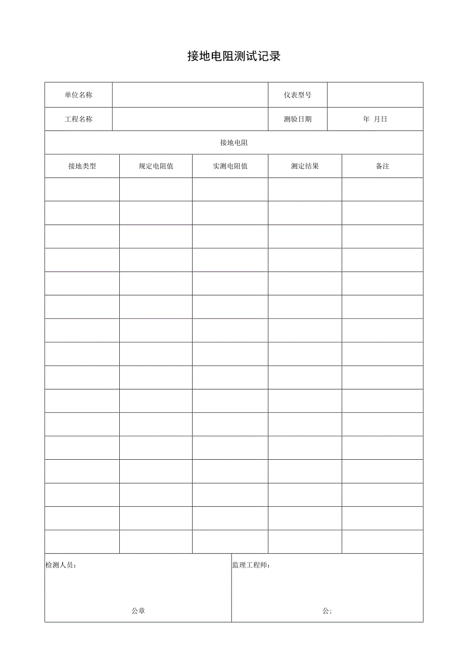 接地电阻测试记录.docx_第1页