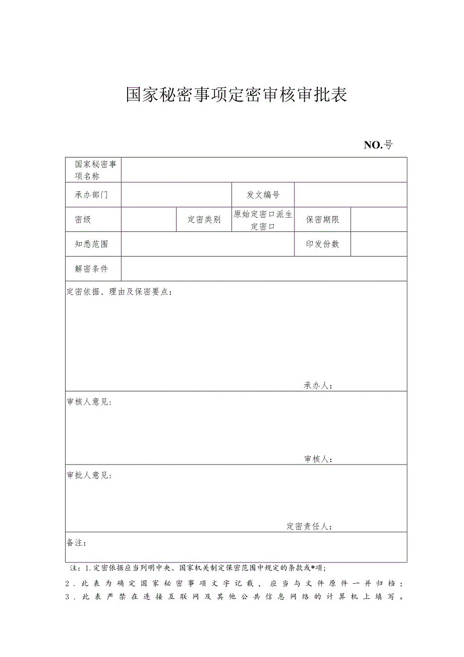 国家秘密事项定密审核审批表.docx_第1页