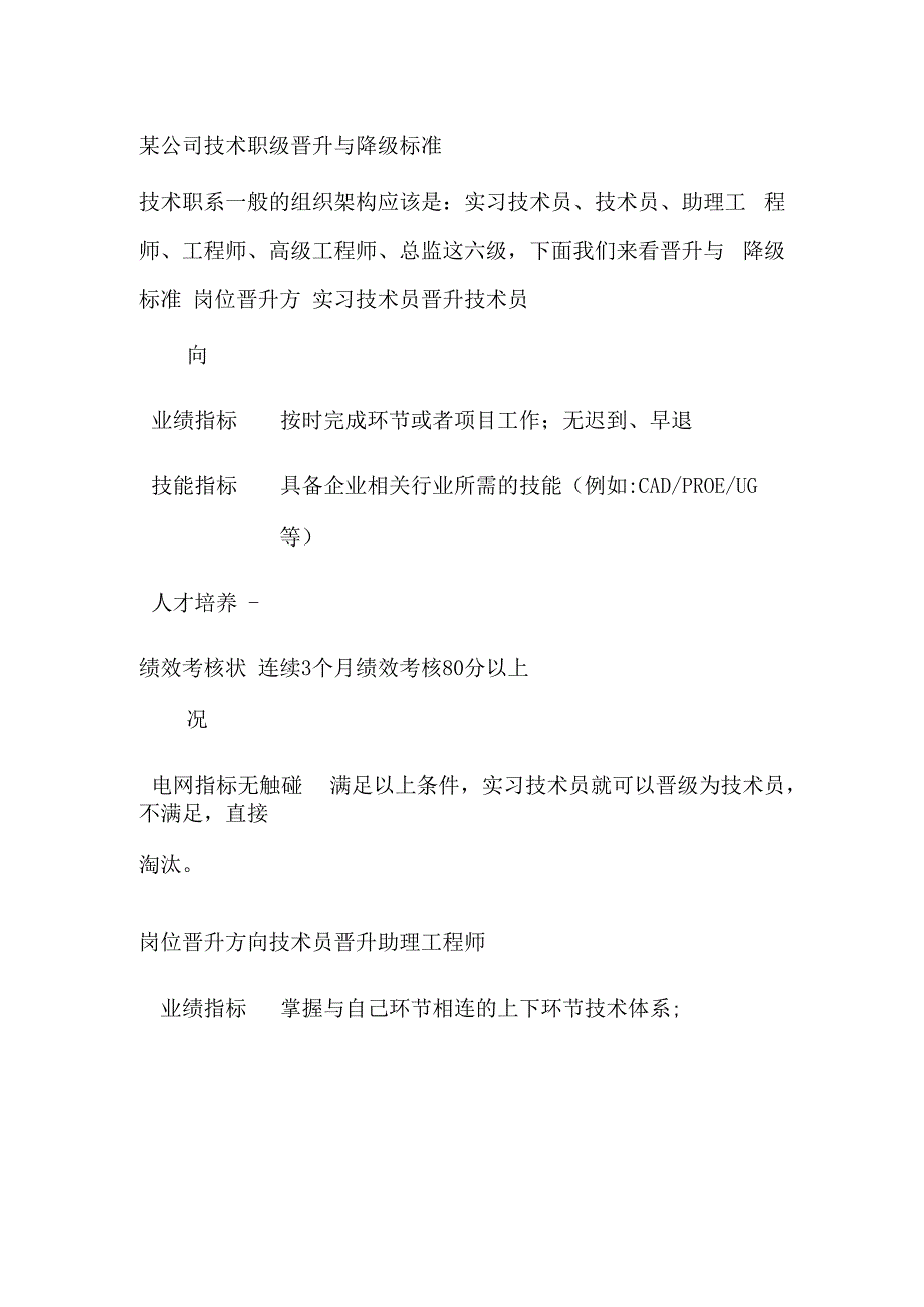 某公司技术职级晋升与降级标准.docx_第1页