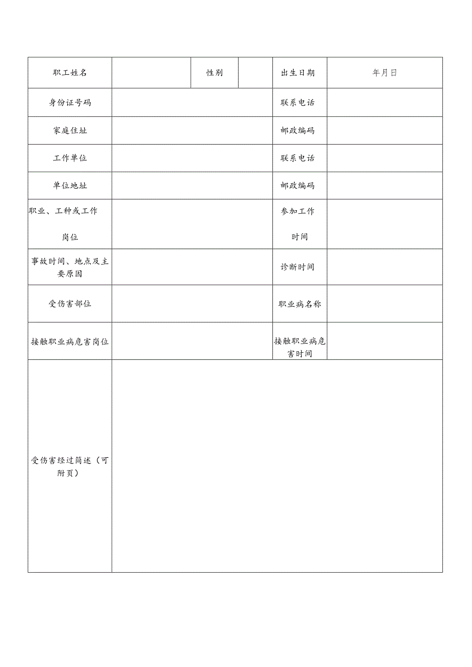 编号工伤认定申请表.docx_第3页