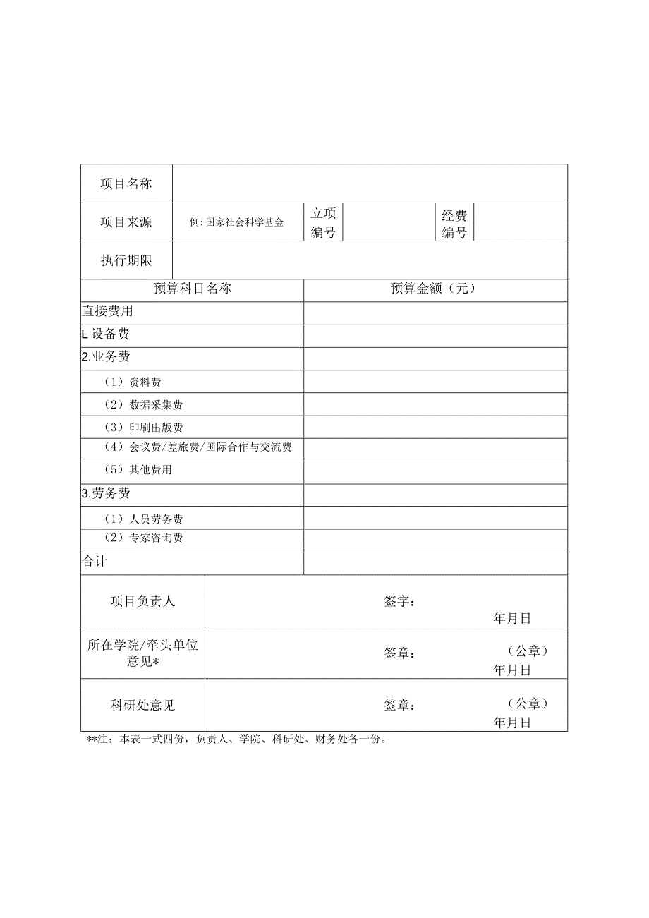 豫章师范学院人文社科类配套资助经费预算表.docx_第1页