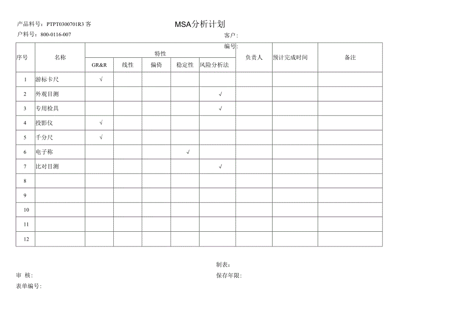 MSA分析计划.docx_第1页