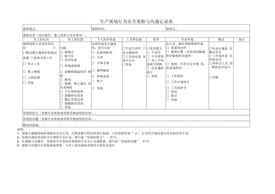 行为安全观察与沟通记录表.docx_第2页