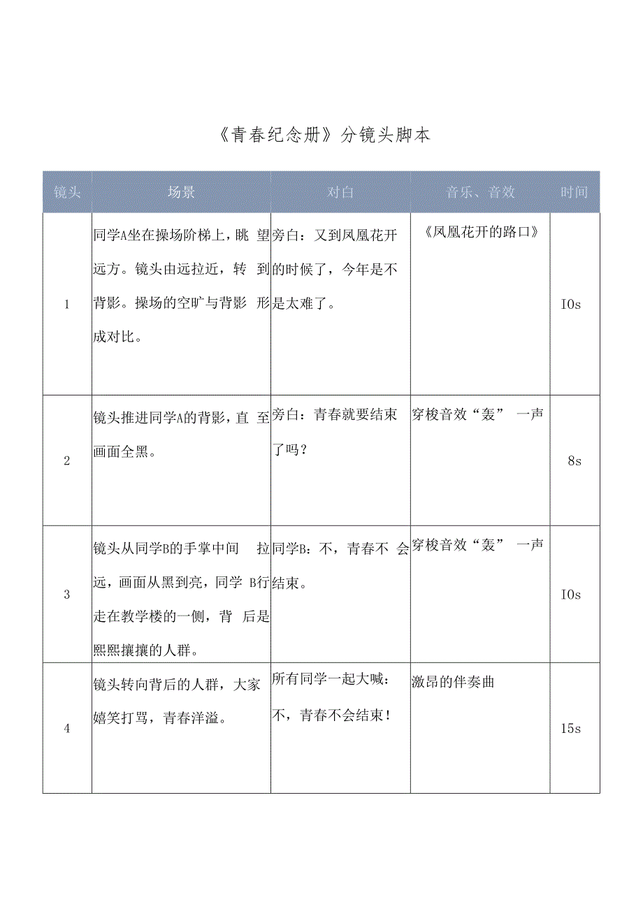 视频拍摄分镜头脚本5份.docx_第1页