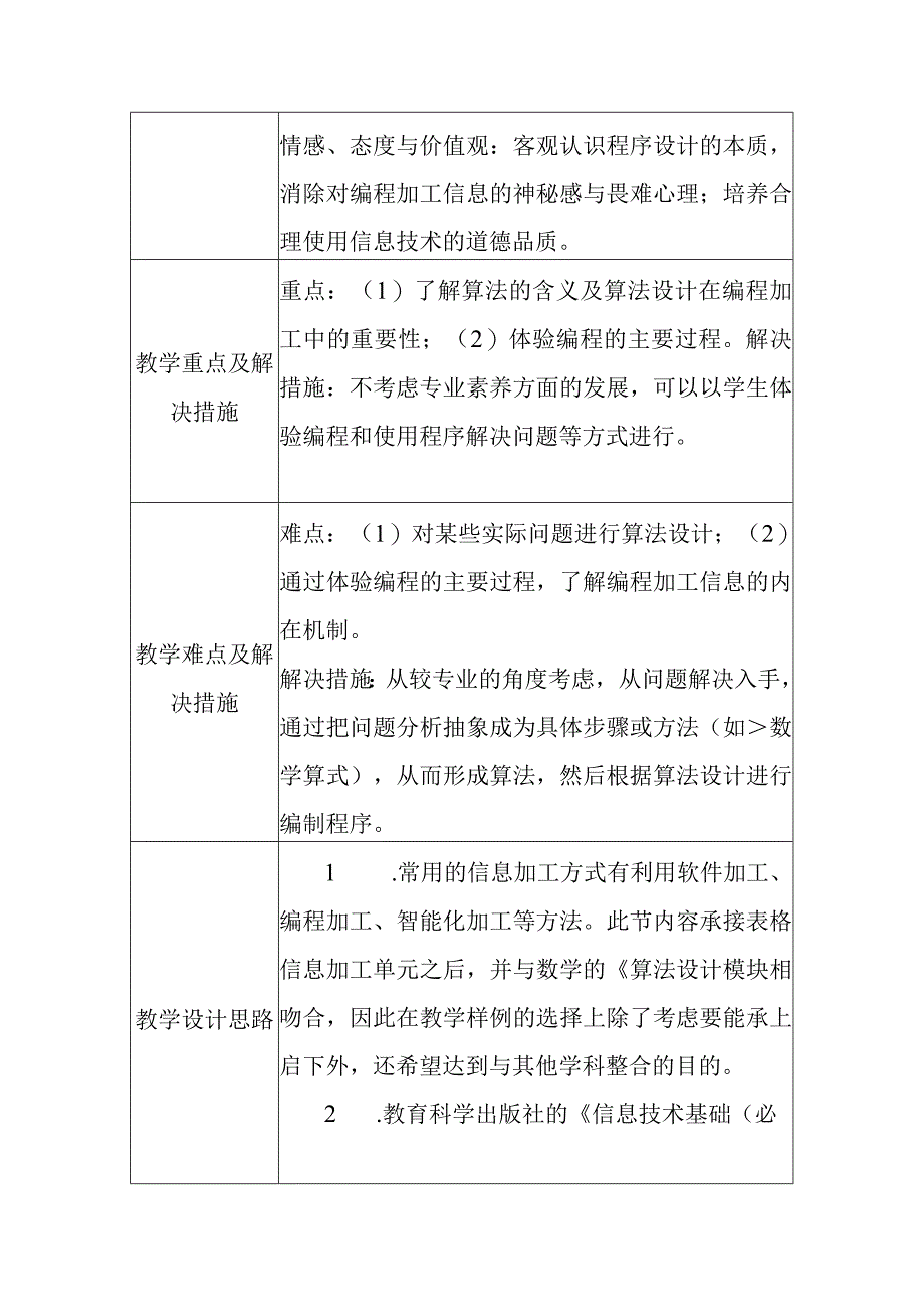 小学五年级信息科学信息的编程加工教学设计.docx_第2页