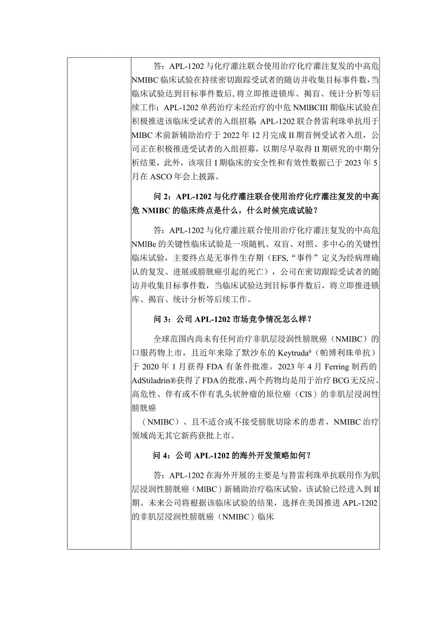 证券代码688176证券简称亚虹医药江苏亚虹医药科技股份有限公司投资者关系活动记录表.docx_第3页