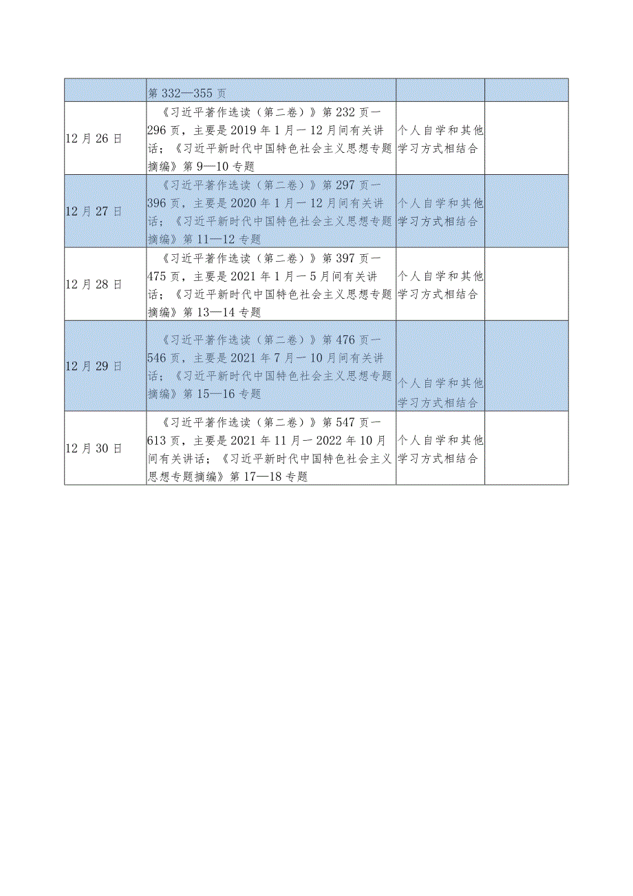 支部党员2023年学习贯彻新思想第二批主题教育个人学习计划表格.docx_第3页