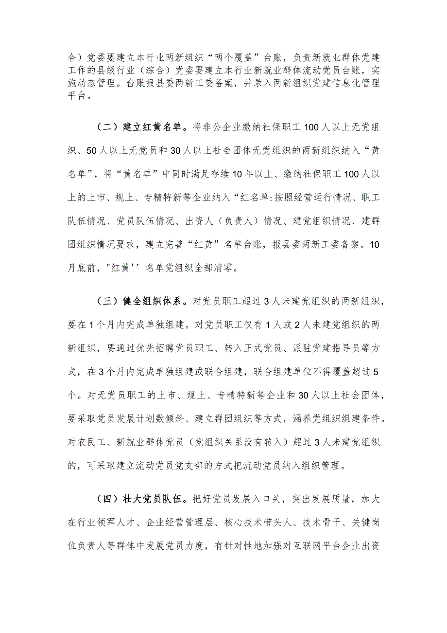 2023 年全县两新组织“两个覆盖”提质增效工作方案.docx_第2页