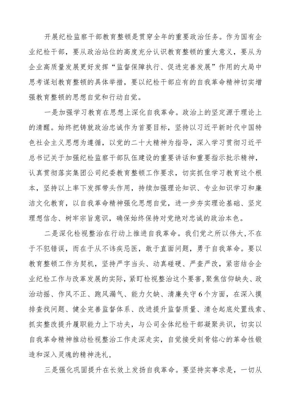 纪检监察干部队伍教育整顿检视整治阶段心得体会三篇.docx_第3页