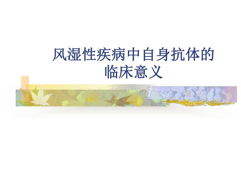 风湿性疾病中自身抗体的意义.ppt_第1页