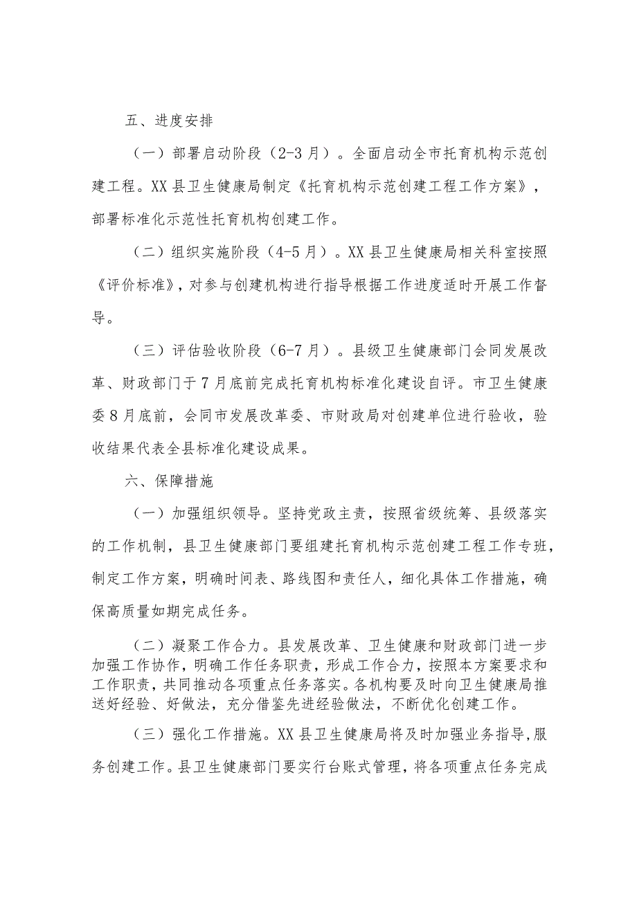 XX县卫生健康局关于托育机构示范创建工程工作方案.docx_第3页