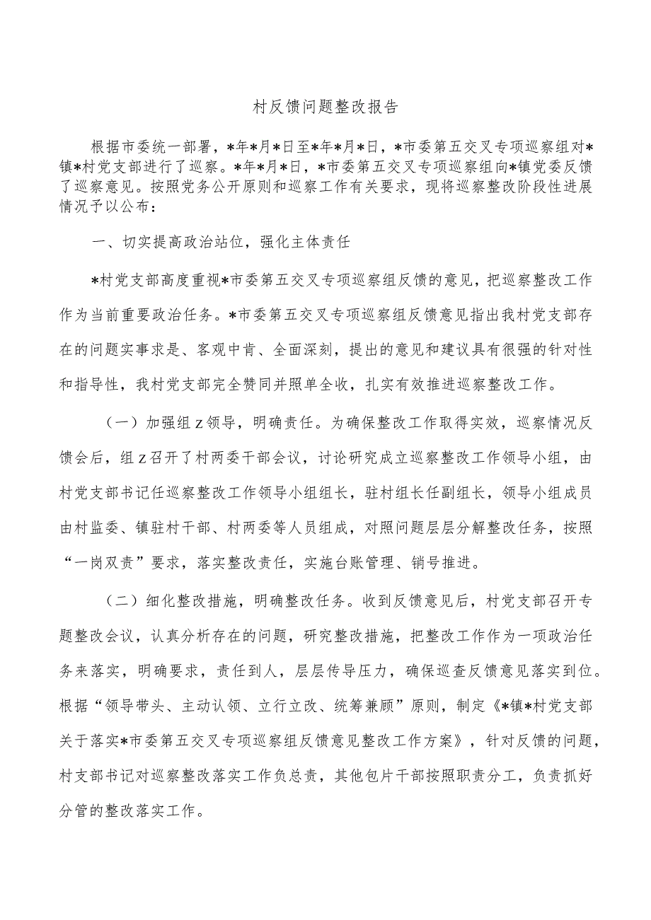 村反馈问题整改报告.docx_第1页