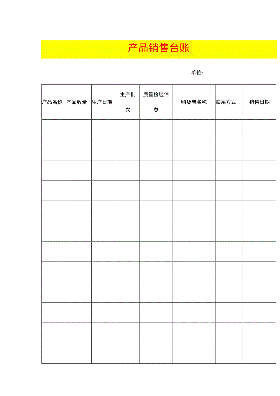 产品销售台账模板.docx_第1页