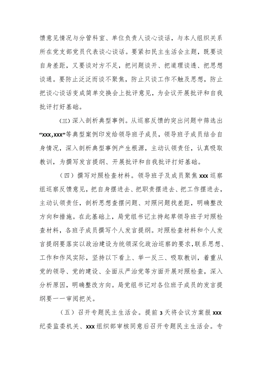 有关巡察反馈意见整改专题民主生活会方案.docx_第3页