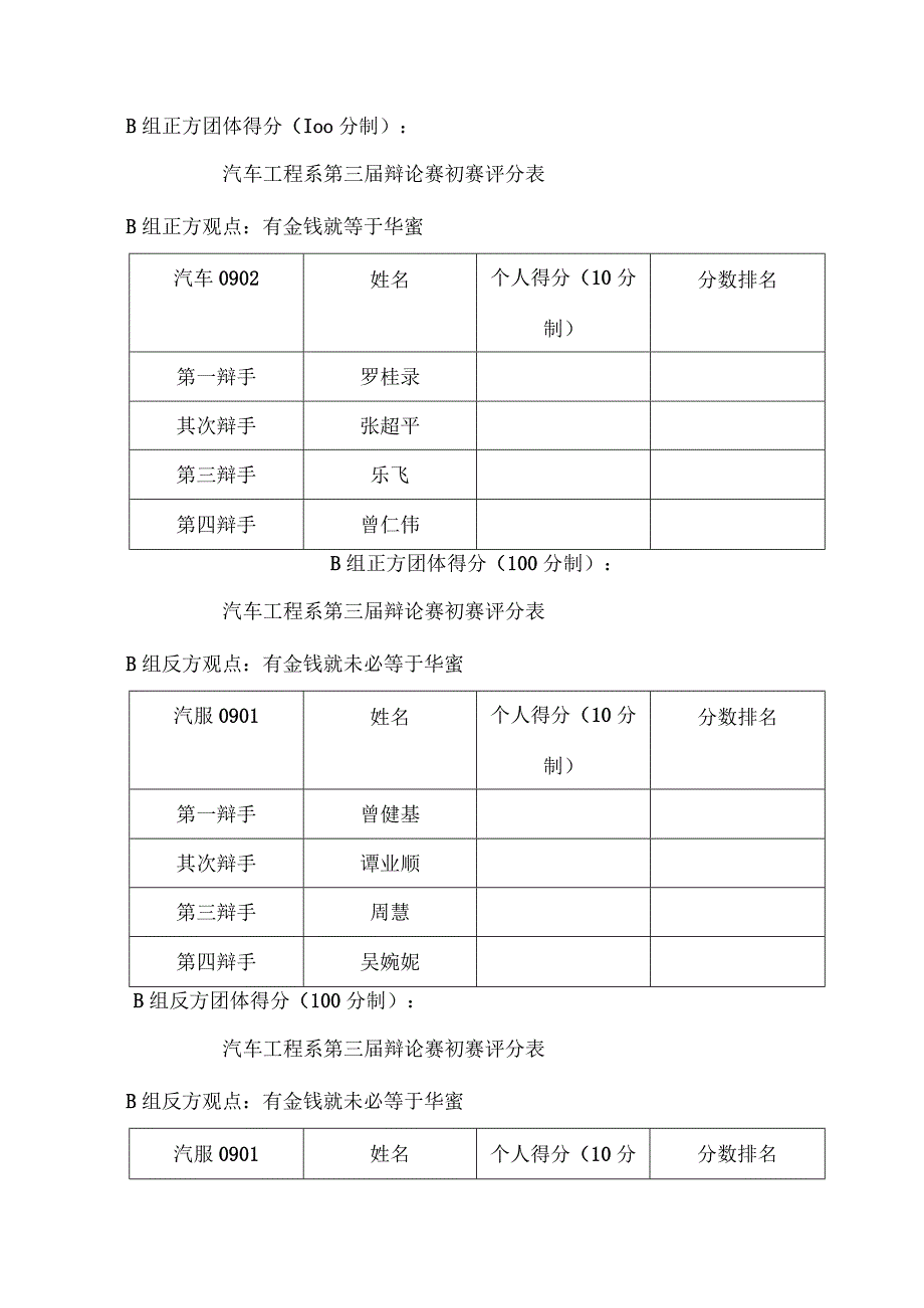 汽车工程系第三届辩论赛初赛评分表.docx_第3页