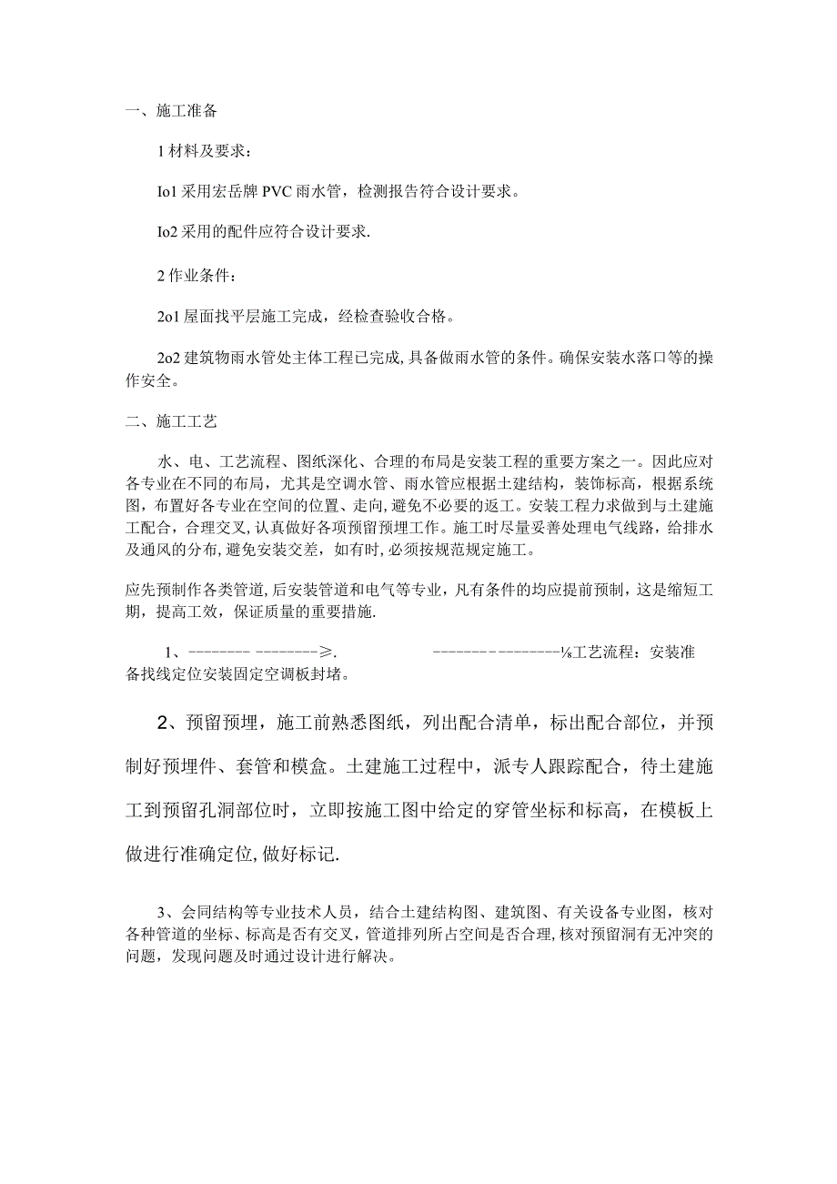 雨水管及空调水管安装紧急施工实施方案.docx_第1页