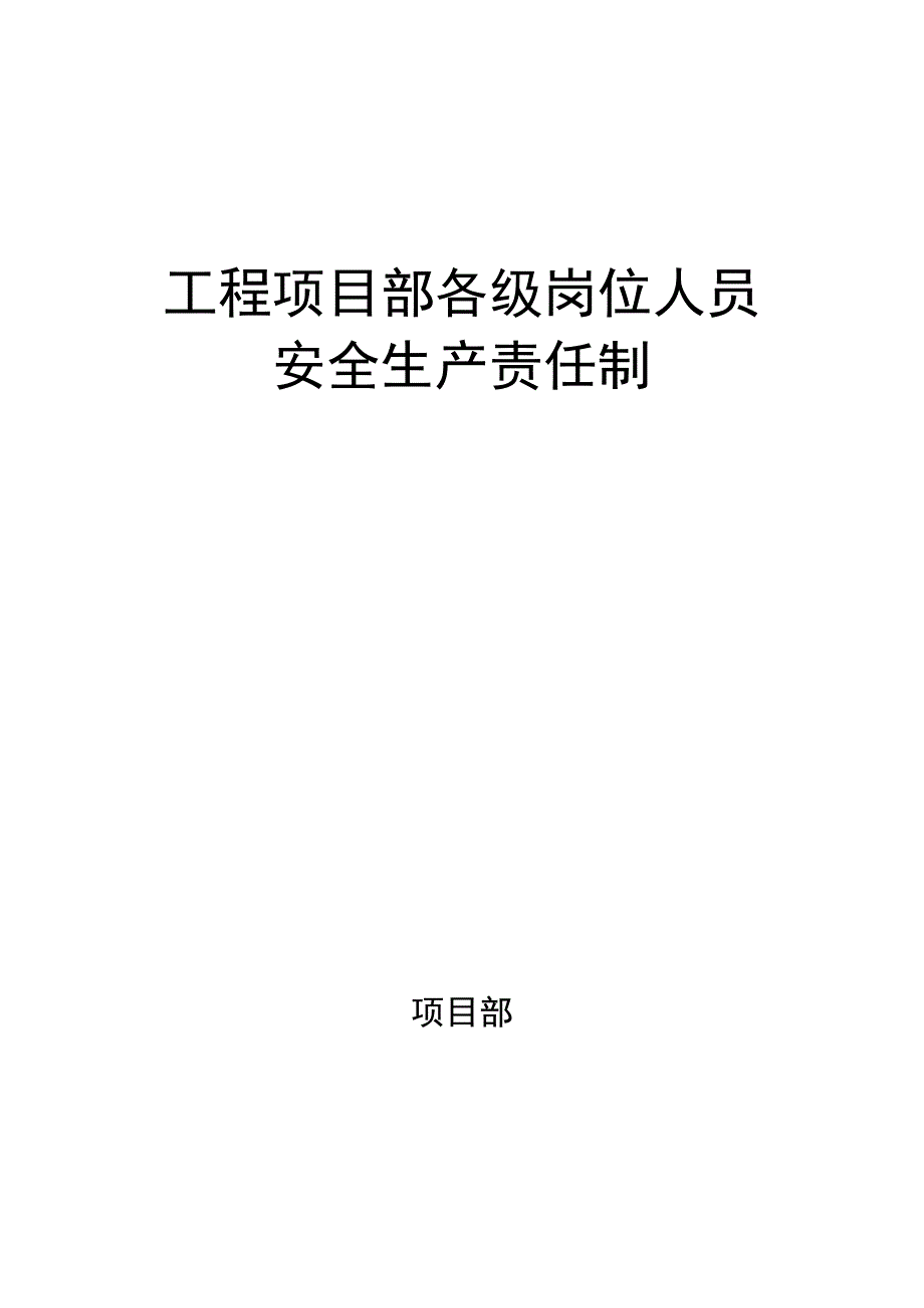 项目安全生产责任制.docx_第1页