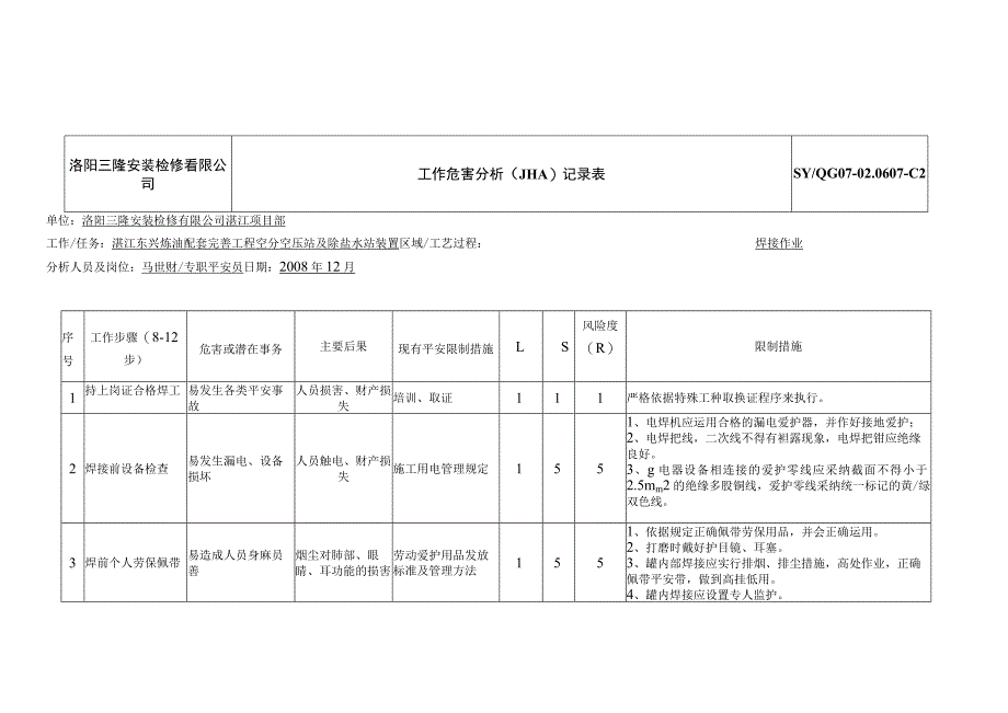 施工现场HSE危害识别评价分析.docx_第3页