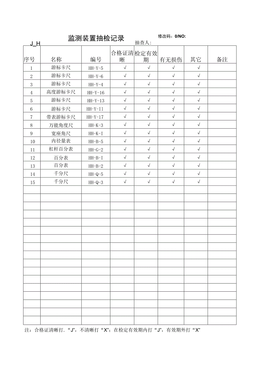 监测装置抽检记录.docx_第1页