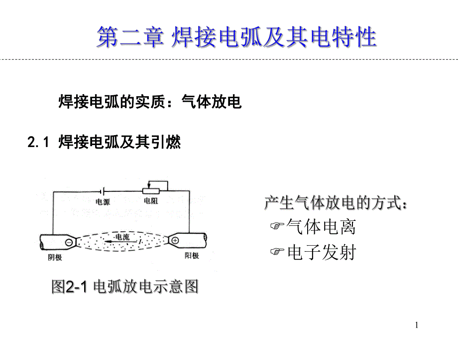 焊接电源课程讲义第2章焊接电弧及其电特性.ppt_第1页