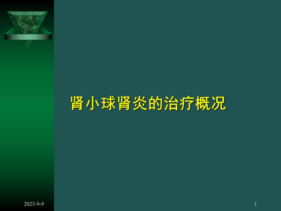 肾小球肾炎的治疗概况.ppt_第1页