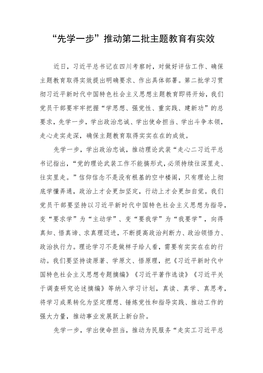 2023年推动第二批主题教育学习心得体会感想3篇.docx_第2页