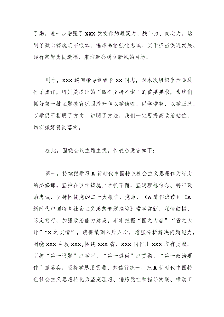 领导在2023年主题教育专题组织生活会上总结表态发言.docx_第2页